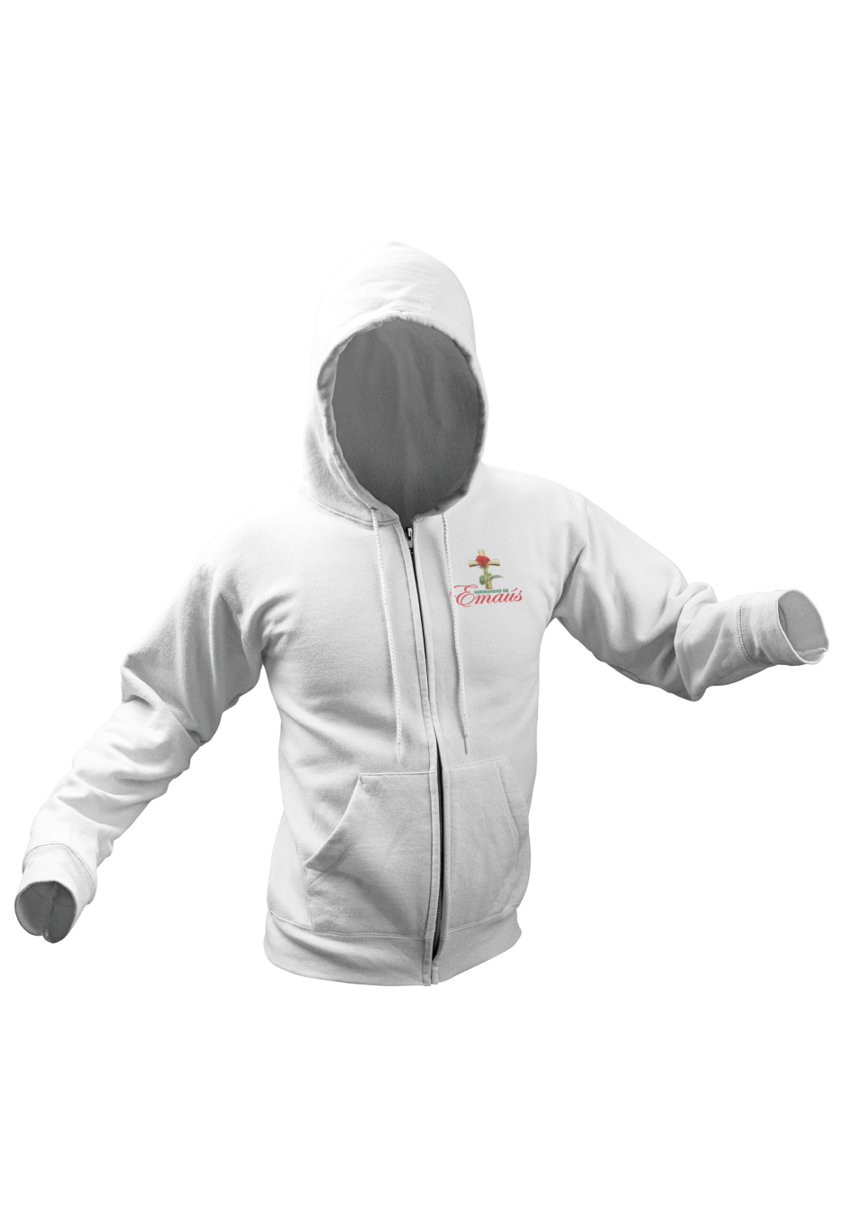 Hoodie Full Zipped - Logo Emaus Bordado image 3