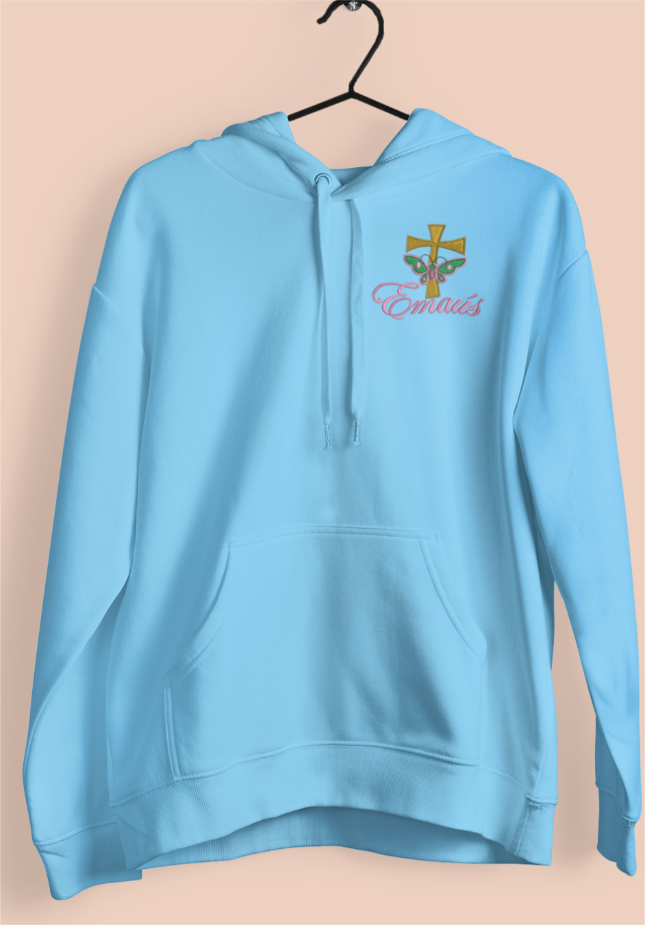 Hoodie Pullover Mujer/Logo Emaus Bordado image 2