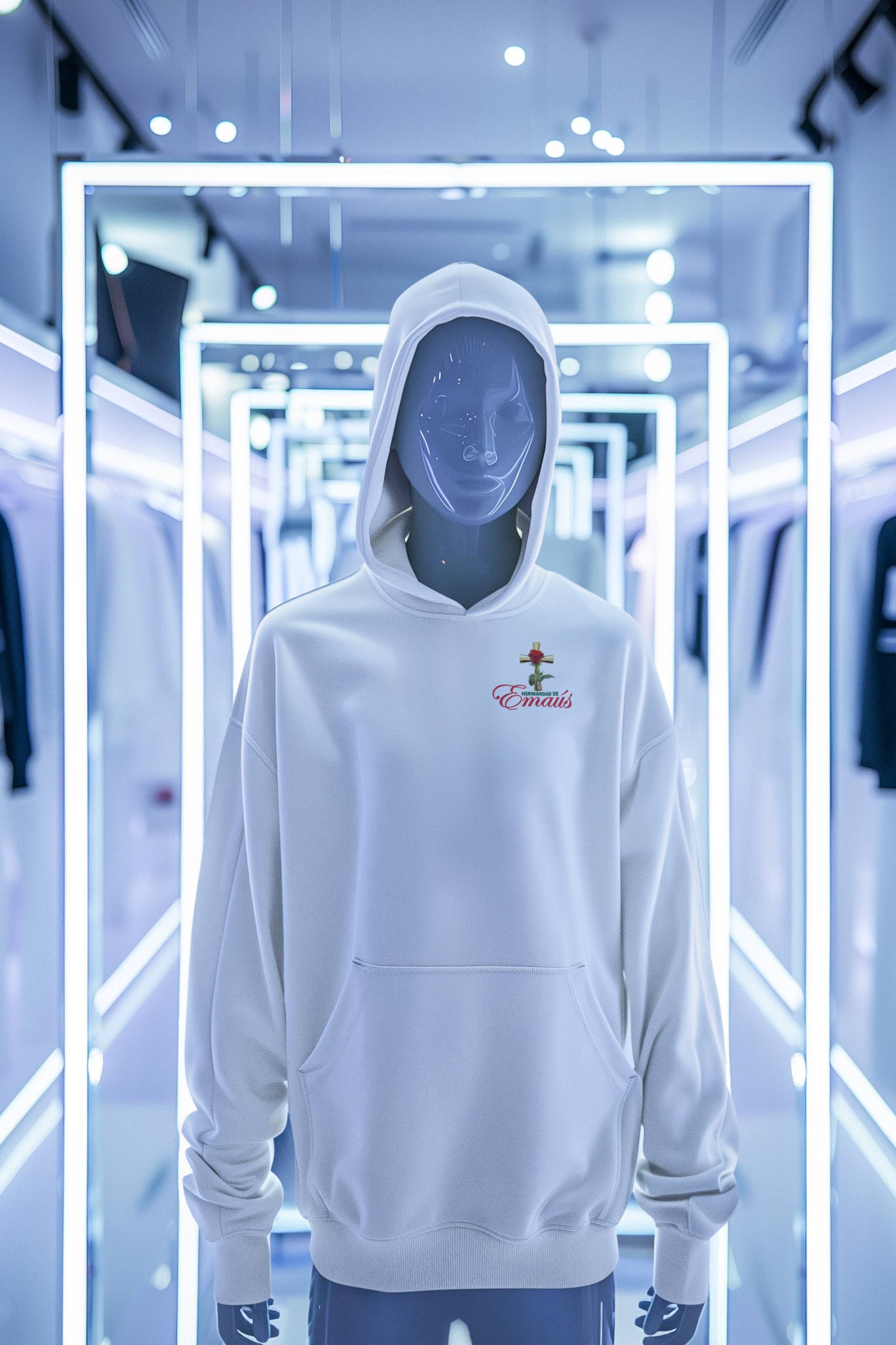 Hoodie Pullover con Logo Emaus Bordado image 3